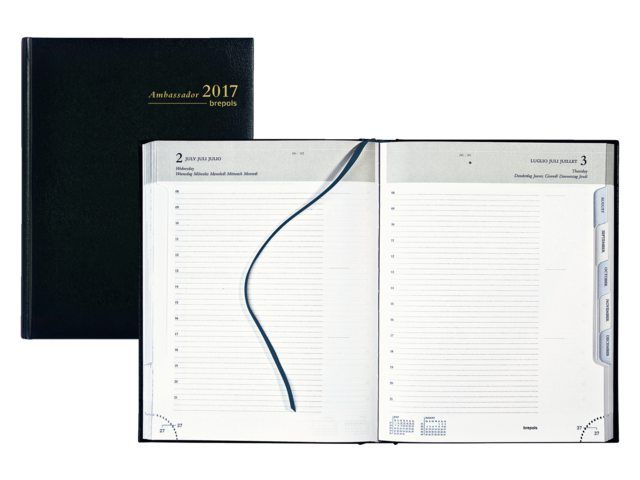 Agenda 2025 Brepols Ambassador Lima 1dag/1pagina zwart | DiscountOffice.be