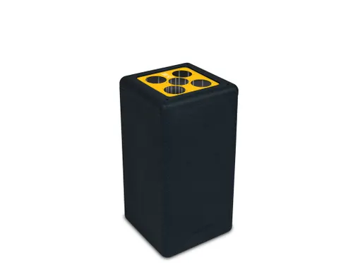 Circulaire Bekerbak BrickBin Cups 65 Liter Zwart Geel