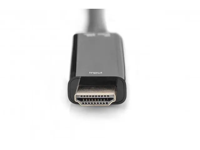 HDMI-adapter type HDMI DP M/M 0,3m ext. Voeding 4K@30Hz zwart