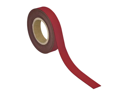 Magneetband MAUL beschrijf- wisbaar 10mx30mmx1mm rood