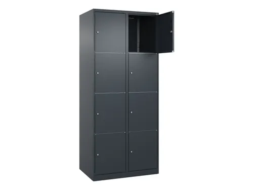 lockerkast,HxBxD 1850x800x500mm,2x4vakken,vak B 400mm,cil.-slot