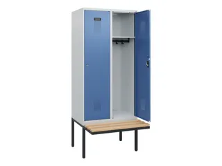 locker met bank,HxBxD 1950x800x815mm,2vak,vak B 400mm,cilinderslot - 1