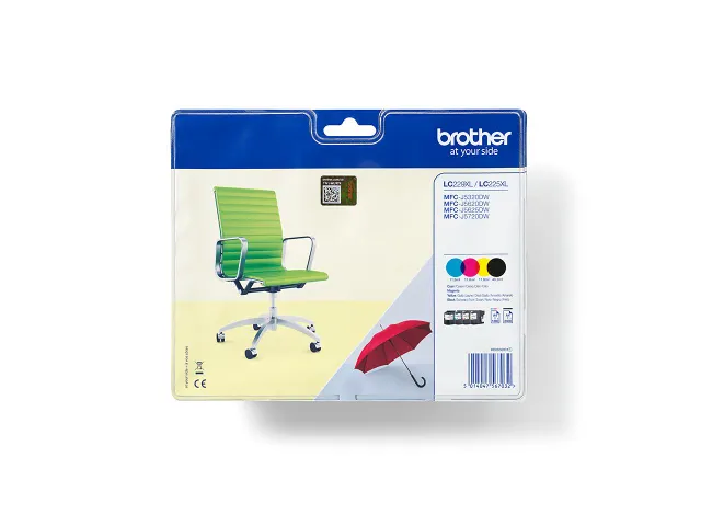 Brother LC-229XLVALBP Inktcartridge Zwart + 3 Kleuren HC
