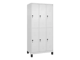dubbeldekse locker,HxBxD 1950x900x500mm,3x2vak.,vak B 300mm - 1