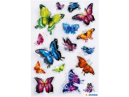 Sticker Etiket Herma 15515 Vlinder 3D Vleugeleffect 16 stuks