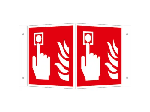 Brandbeveiligingsbord,Brandmelder,Hoekbord,Aluminium,Nalichtend