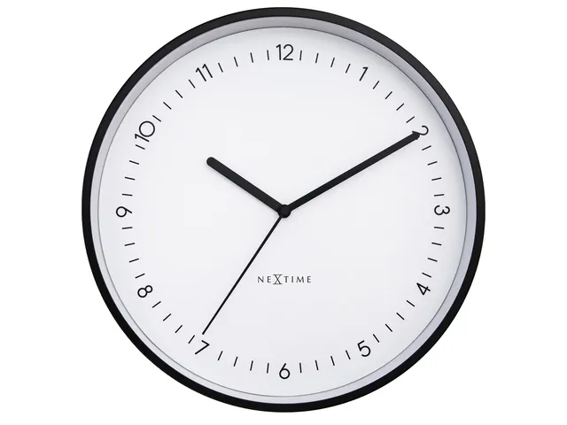 Wandklok NeXtime Berlin 30cm wit aluminium