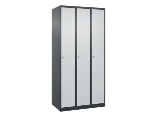 locker,HxBxD 1850x900x500mm,3vak,vak B 300mm,cil.-slot,staand op vloer - 1