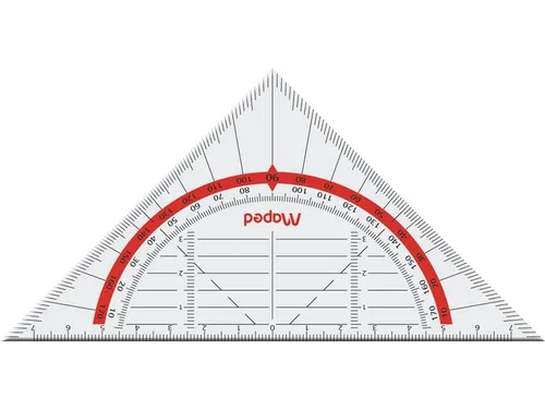 Geodriehoek Maped 028600 16cm Flexibel Transparant