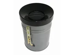 afvalbak,vlamdovend,24l,HxØ 370x295mm,wandmontage,kop zwart