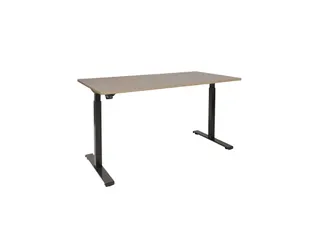 Elektrisch verstelbaar bureau 160x80cm Frame Zwart Blad Robson Eiken - 1