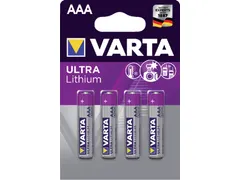 Batterij Varta Ultra lithium 4x AAA