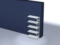 systeemstelling,aanbouwveld,HxBxD 2000x1010x435mm,vakl. 145kg