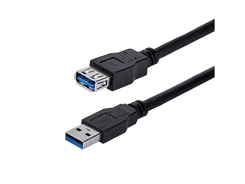 1 Meter SuperSpeed USB 3.0 Verlengkabel A naar A - Zwart M/F