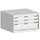 ladekast HxBxD 400x650x525mm 3laden RAL7035 front RAL7035