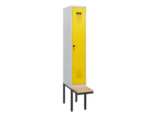 locker met bank,HxBxD 1950x300x815mm,1vak,vak B 300mm,draaigrendel - 2