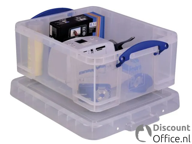 Boîte De Rangement 18 Litres Transparent Lot Avantageux