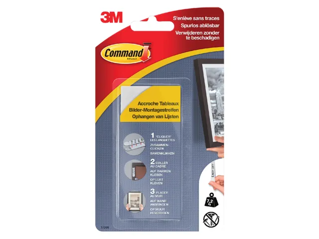 Bevestigingsstrip Command groot klik vast 7,2kg wit