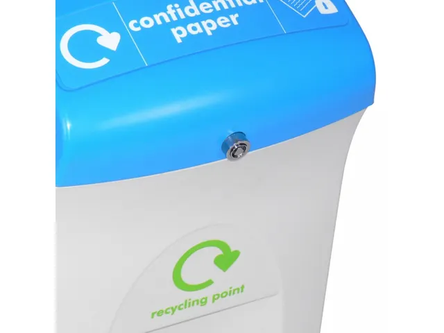 Papierbak Mini Confidential Paper Envirobin 55 Liter Grijs Blauw