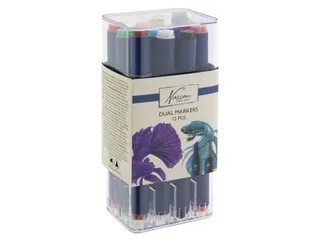 Alcoholmarker Nassau Arts duopunt 12 stuks assorti - 2