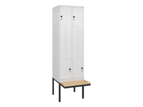 Z-garderobekast,HxBxD 2120x600x815mm,2vak,vak B 300mm,draaigrendel