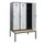 locker met bank,HxBxD 1950x1200x815mm,3vak,vak B 400mm,draaigrendel