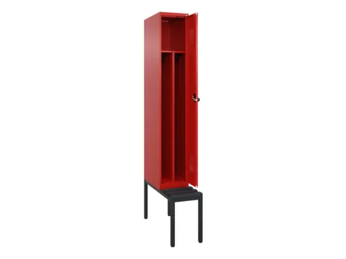 locker met bank,voor scheiding van kleding,HxBxD 2120x300x815mm,1vak