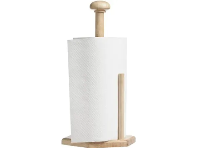 & Trendy keukenrolhouder uit hout lengte 32,3 cm