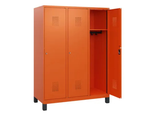 schoollocker,HxBxD 1630x1200x500mm,3vak,vak B 400mm,cil.-slot,voeten