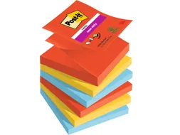 Memoblok Post-it Z-Notes R330 Super Sticky 76x76mm Playful 6 stuks