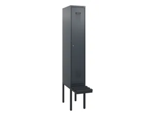 locker met bank,HxBxD 1950x300x815mm,1vak,vak B 300mm,cilinderslot - 2