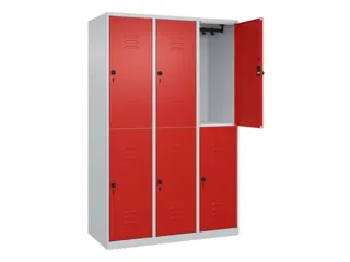 dubbeldekse locker,HxBxD 1850x1200x500mm,3x2vak.,vak B 400mm - 2