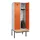 locker met bank,HxBxD 2120x800x815mm,2vak,vak B 400mm,draaigrendel