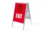 Stoepbord A1 complete set met print "EXIT" Rood