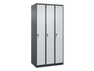 locker,HxBxD 1850x900x500mm,3vak,vak B 300mm,draaigrendel - 1