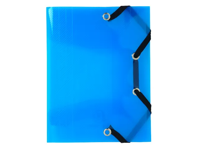 Elastomap 3-Kleps Polypropyleen Crystal Pocket Formaat 12x16cm Assorti