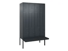Z-garderobekast,HxBxD 2120x1200x815mm,8vak,vak B 300mm,cil.-slot