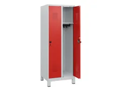 schoollocker,HxBxD 1630x600x500mm,2vak,vak B 300mm,draaigrendel,voeten