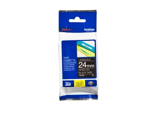 Labeltape Brother P-touch TZe-355 standaard 24mm wit op zwart - 1