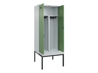 PBM-locker met bank,HxBxD 2120x800x815mm,2vak,vak B 400mm - 1
