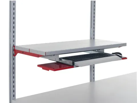 uittreklade voor toetsenbord,v. paktafel,BxD 800x400mm,m. plank