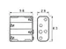Batterijhouder Voor 8 x AA-CEL (Voor Batterijclips)