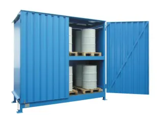 Stellingcontainer Gevaarlijke Stoffen Max. 20X200L Vaten Staand - 1