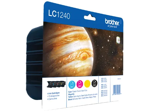 Brother LC-1240 Inktcartridge Zwart + 3 Kleuren Voordeelset