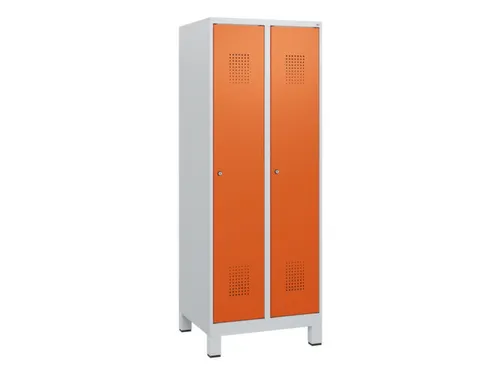 schoollocker,HxBxD 1630x600x500mm,2vak,vak B 300mm,cil.-slot,voeten