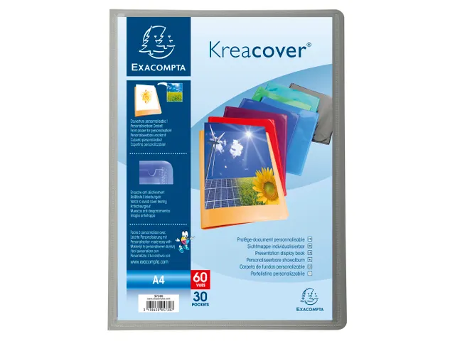 Protège-documents en polypropylène semi rigide Kreacover Opaque 60 v