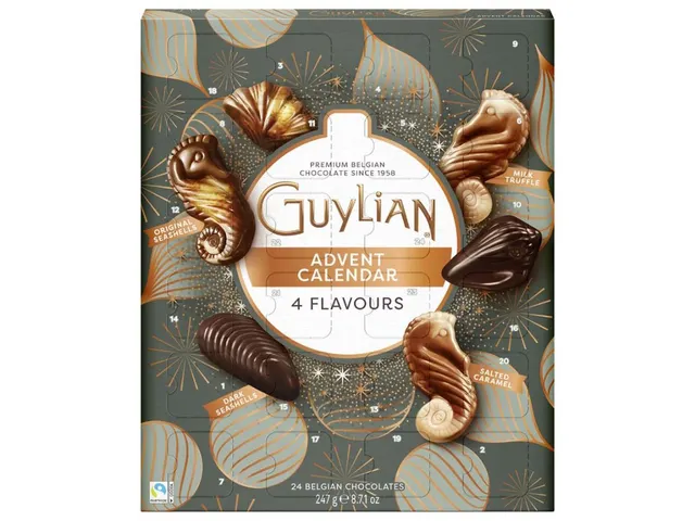 Guylian chocolade adventskalender, doos van 247 gram