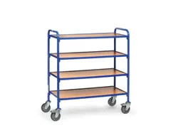 bijzetwagen,draagverm. 250kg,4etage(s),laadvl. LxB 940x470mm,houtetage