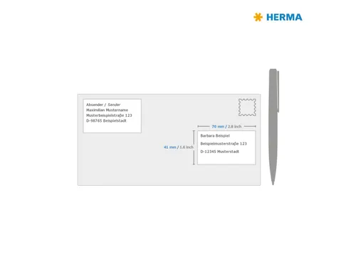 HERMA 4634 Premium etiketten A4 70x41mm Wit 4200 stuks