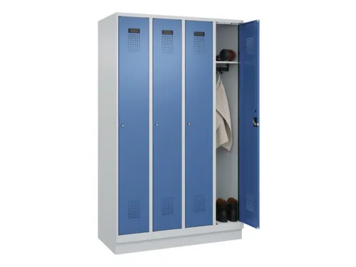 locker,HxBxD 1950x1200x500mm,4vak,vak B 300mm,cil.-slot,sokkel